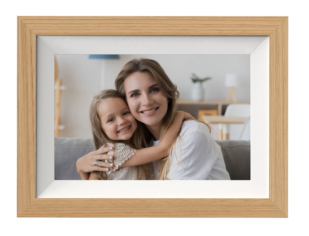 10.1inch Frameo WiFi Digital Photo Frame White Border with 3 Inter