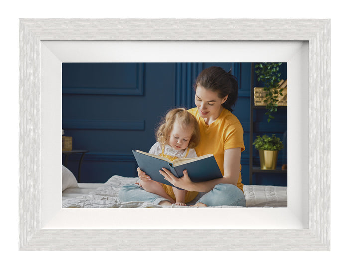 10.1inch Frameo WiFi Digital Photo Frame White Border with 3 Inter