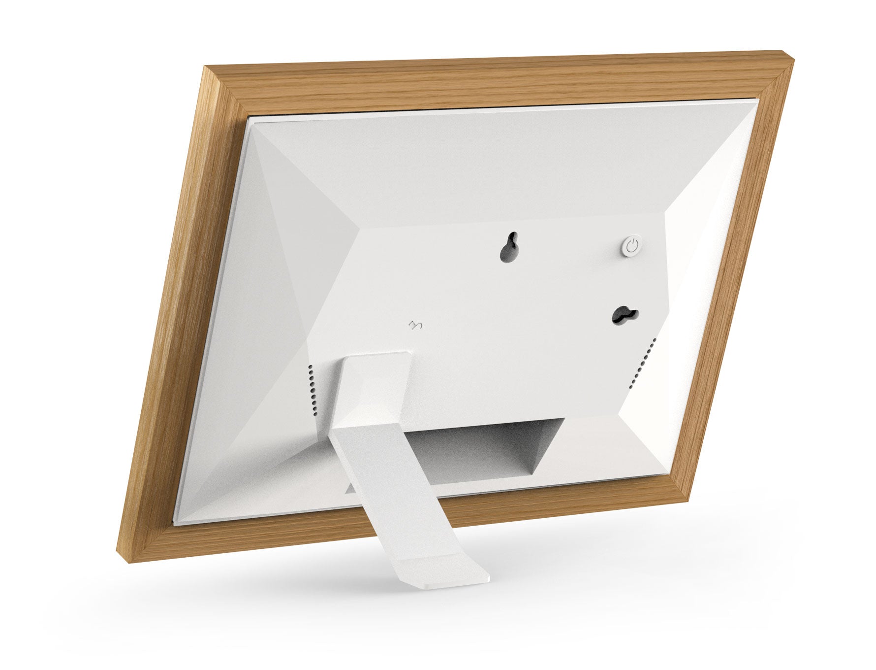 Frame Backside 10.1-inch Frameo Wi-Fi Digital Photo Frame - White Border with 3 Inter ...