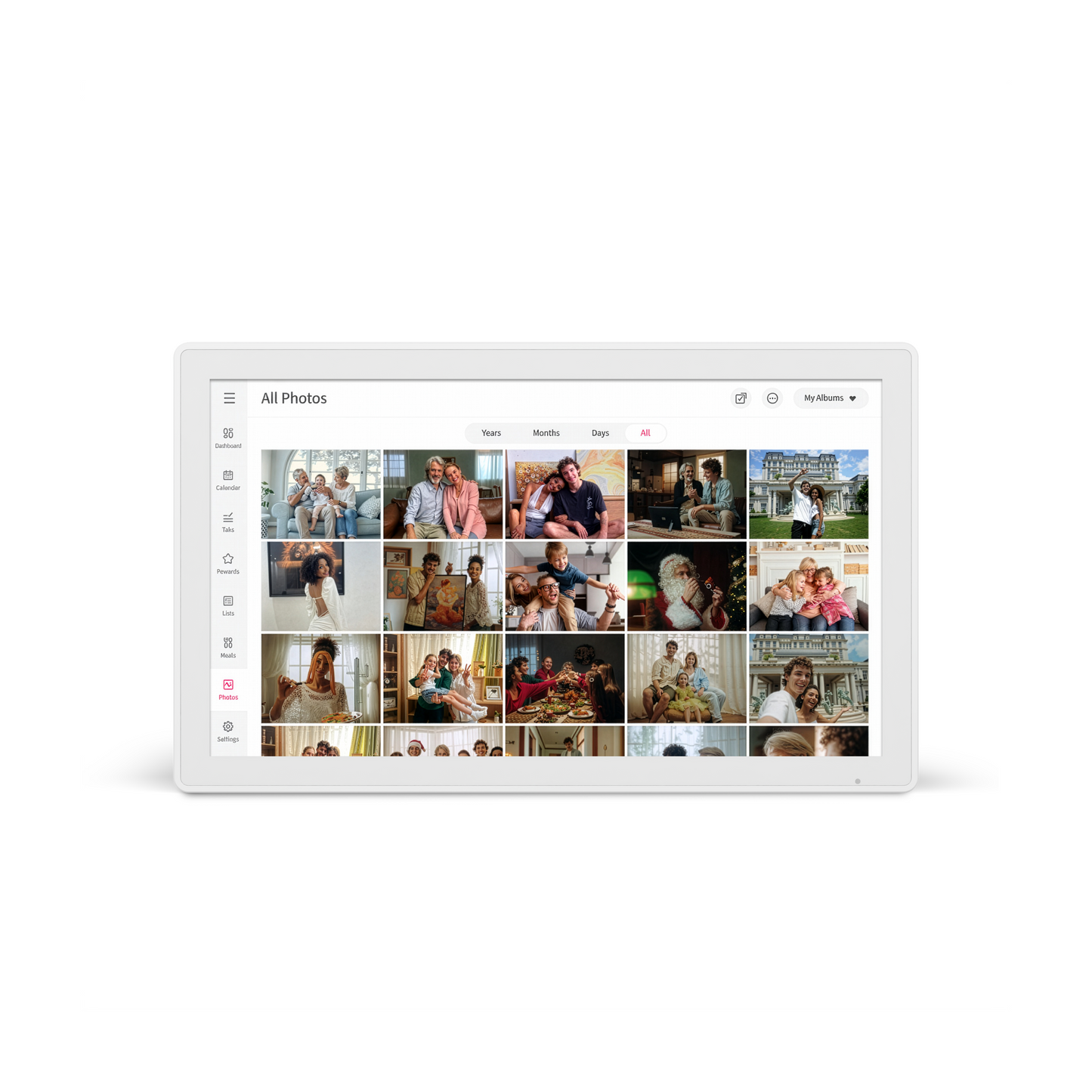 Fotostream 21.5” Digital E Calendar & Photo Frame