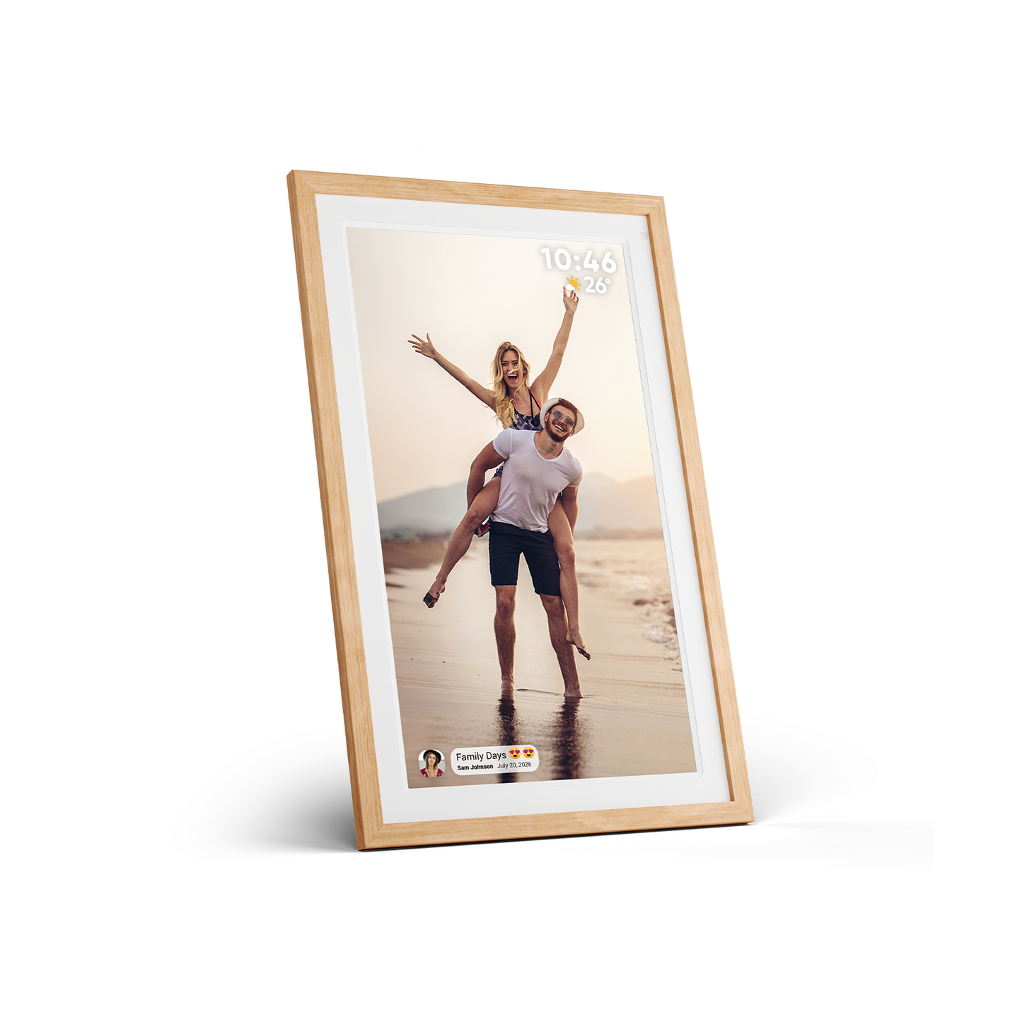 21.5” Wi-Fi Digital Photo Display with 3 switchable frames