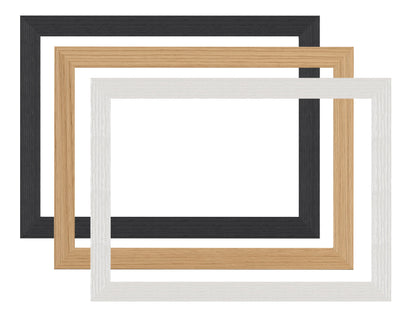 7-inch Frameo Wi-Fi Digital Photo Frame - White Border with 3 Interchangeable Frames Included. Oak, Black and White